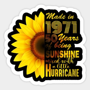 50th Birthday Sunflower Gift Idea Sticker